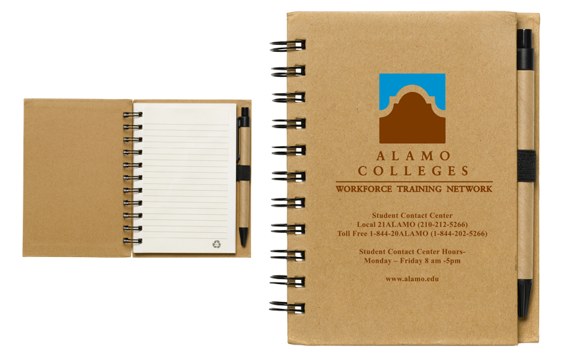 Larger Size Eco Inspired Jotter Notepad Notebook with Paper Pen